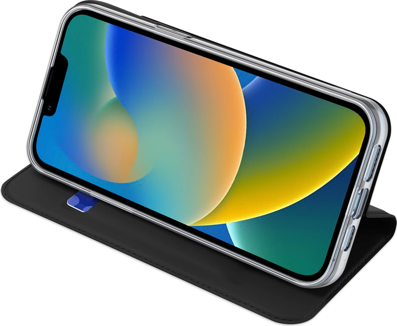 Mbështjellës Dux Ducis Skin Pro për iPhone 14 Plus, eko lëkurë, e zezë