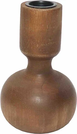 Mbajtës qirinjsh SCANDI, dru natyral, 8x8x13cm