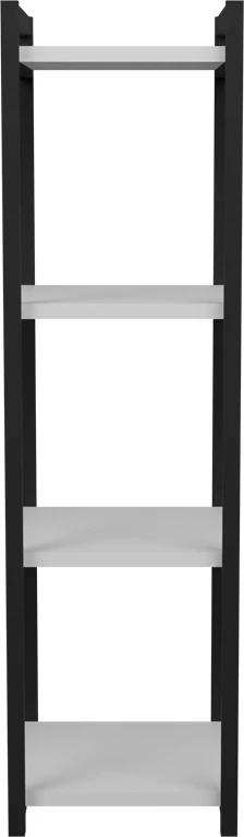 Raft dyshemeje Harvey metal i zi dhe melaminë e bardhë 33x28x100cm