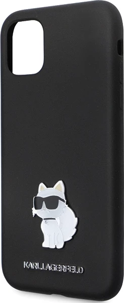Mbështjellës Karl Lagerfeld KLHCN61SMHCNPK për iPhone 11/XR, silikon, i zi
