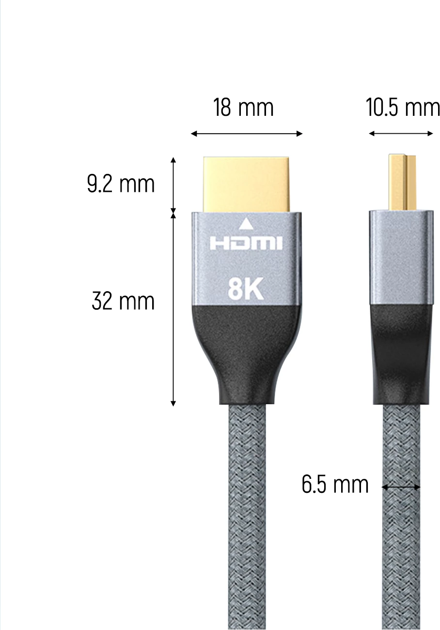 Kabllo HDMI Wozinsky WHDMI-30, 3m, 8K 60Hz, 48Gbps, argjendtë