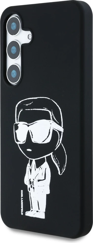 Mbështjellës Karl Lagerfeld Silicone Graffiti Ikonik me MagSafe për Samsung Galaxy S25, zi