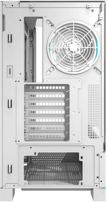 Kasë Darkflash DY450 PRO, Big Tower, me xham të temperuar, 1 ventilator, e bardhë