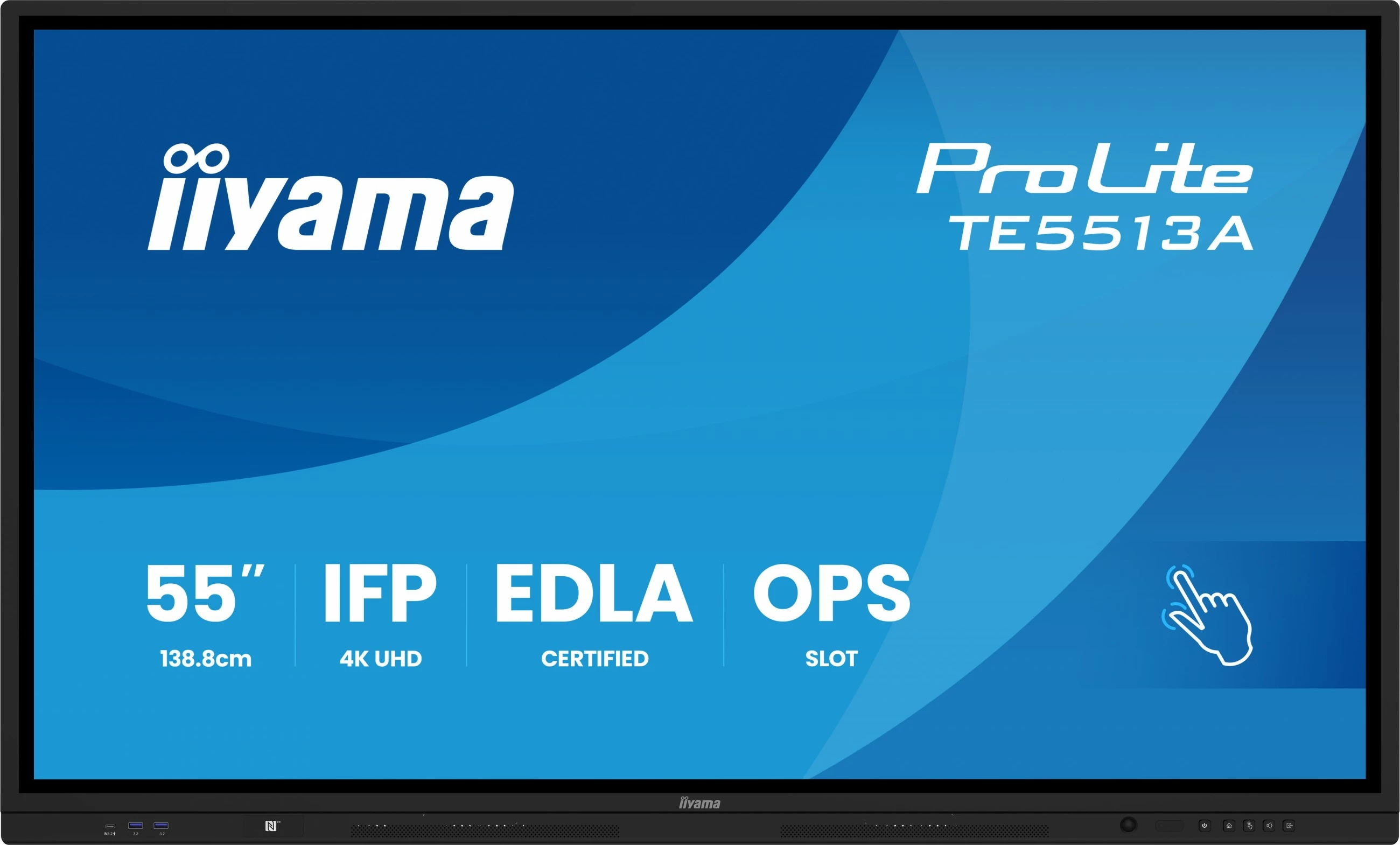 Ekran interaktiv iiyama ProLite TE9813A-B1AG 98 inç, 4K UHD, 40xTouch, IPS