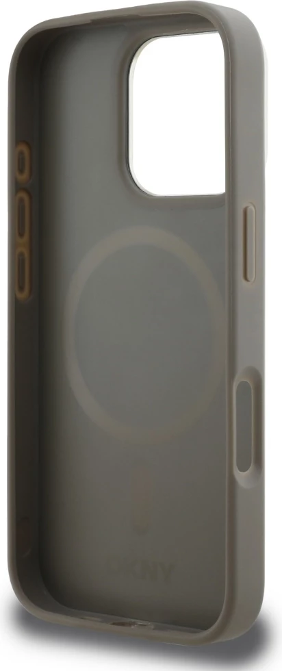 Mbështjellës DKNY Checkered Pattern MagSafe për iPhone 16 Pro Max, Bezhe