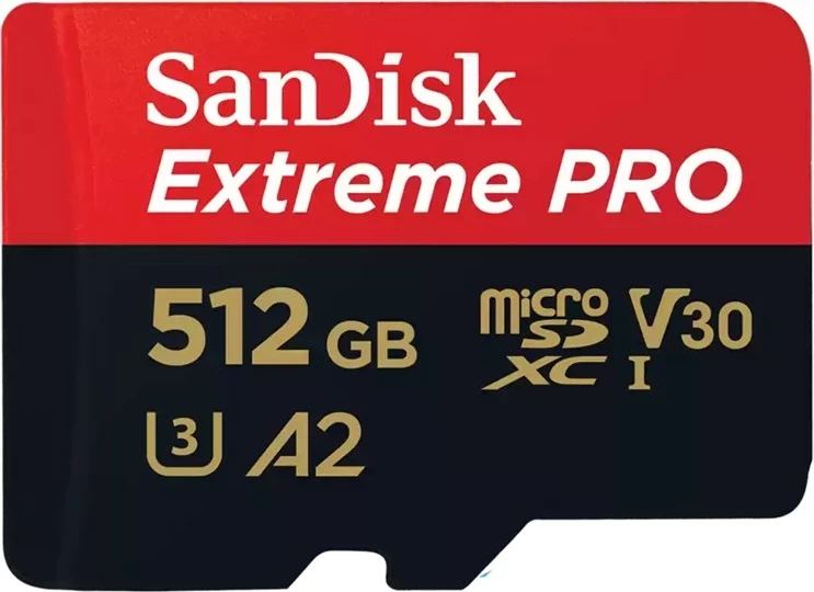 Kartelë memorie microSDXC SanDisk Extreme PRO 512 GB, e kuqe