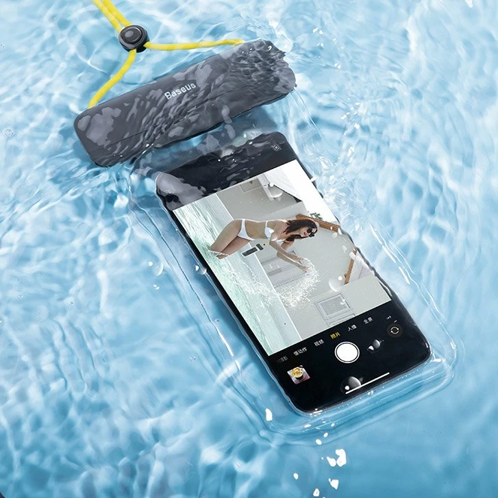 Mbështjellës universal Baseus Let's go Slip Cover Waterproof Bag për celular deri 7.2 inç, IPX8, Bardhë