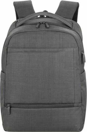 çantë shpine për laptop RIVACASE 8363 15.6" me portë USB, gri grafit