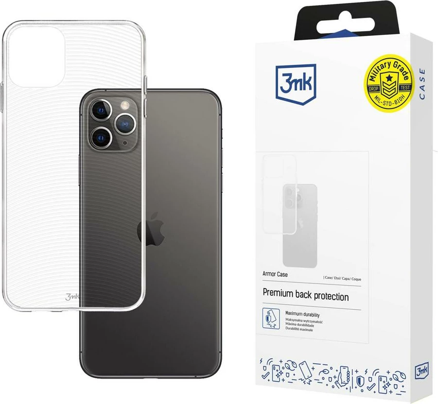Mbështjellës, 3mk Protection, Armor Case për iPhone 11 Pro Max, transparent