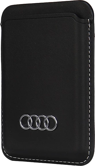 Mbështjellës Audi Synthetic Leather me magnet MagSafe, për iPhone, i zi