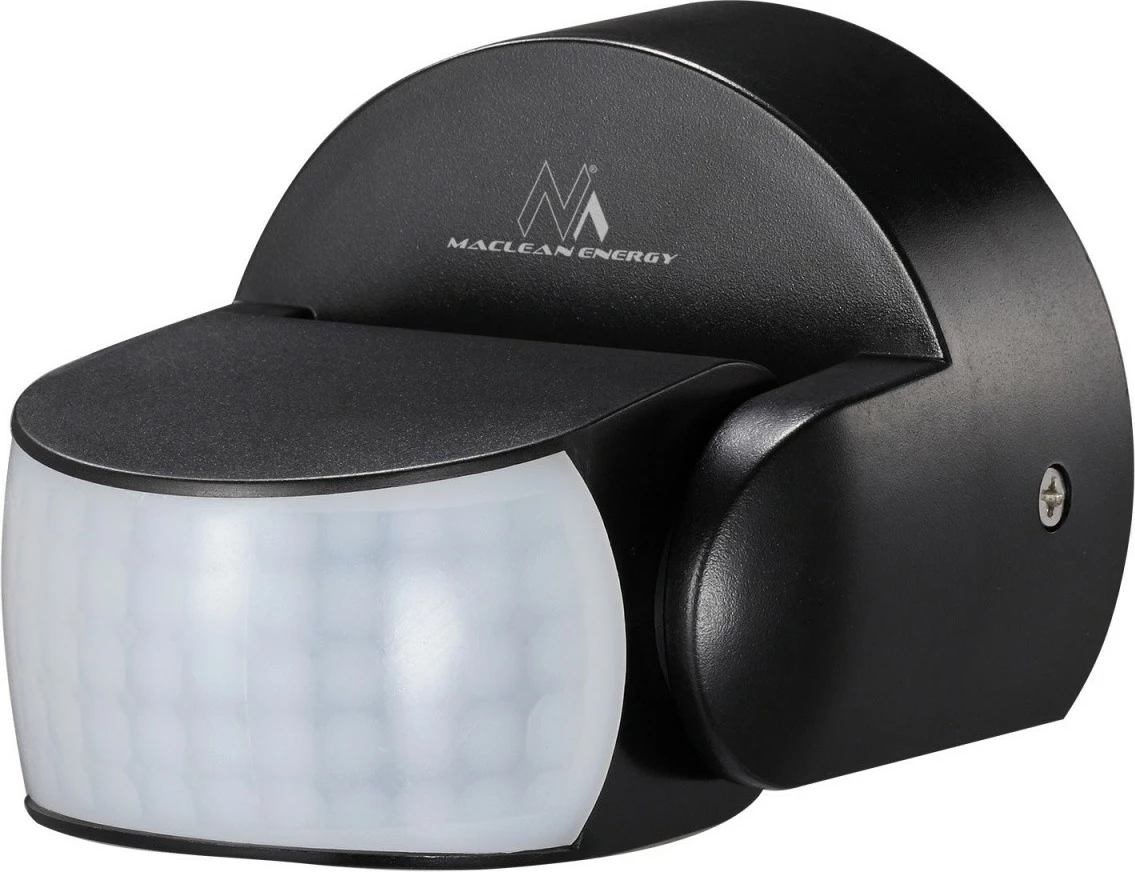 Sensor lëvizjeje PIR, Maclean, MCE468B, IP65 12 m 220-240V 600/1200W, e zezë