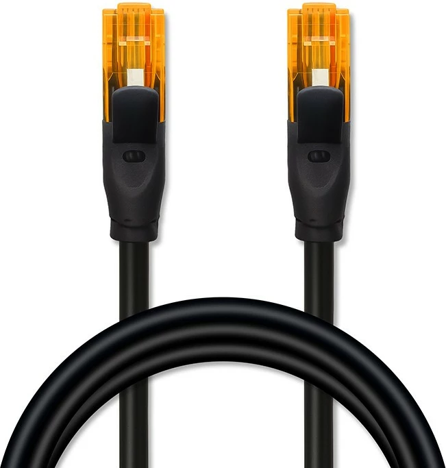 Kabllo rrjeti Cat6 U/UTP, Qoltec 54563, 1 Gb/s 250 MHz, RJ45 në RJ45, 10 m, e zezë