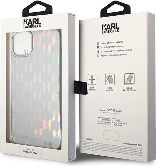 Mbështjellës Karl Lagerfeld KLHCP14MLGMMSV3 për iPhone 14 Plus 6.7", argjendtë