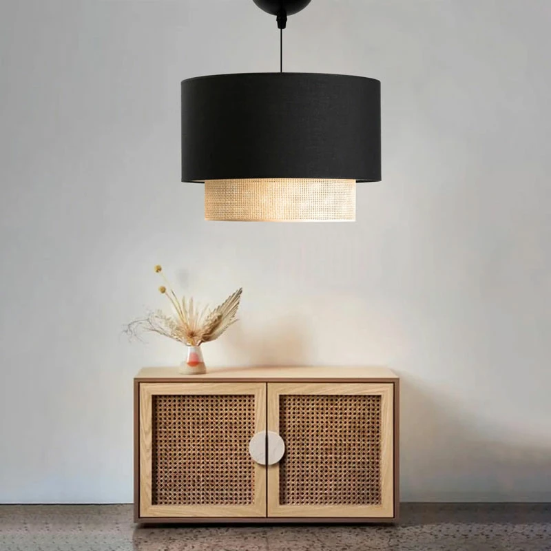 Dritë tavani Fersa, e zezë-natyrale, D30x20cm