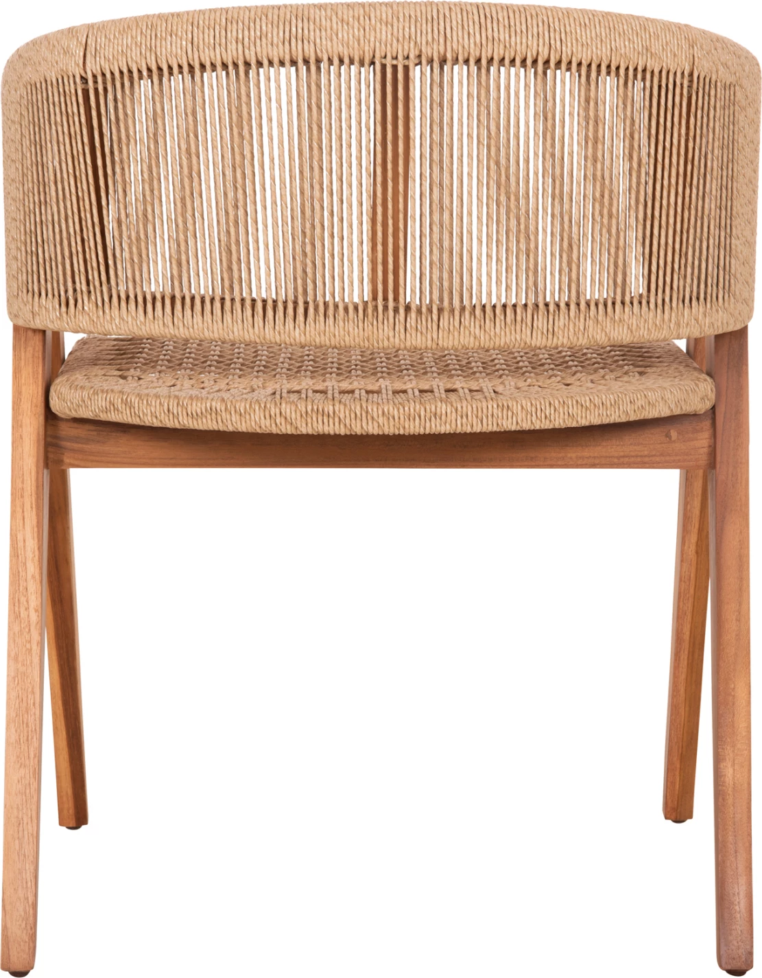 Karrige ngrënieje BRANN, dru tik natyral, litar sintetik, 62x58x77cm