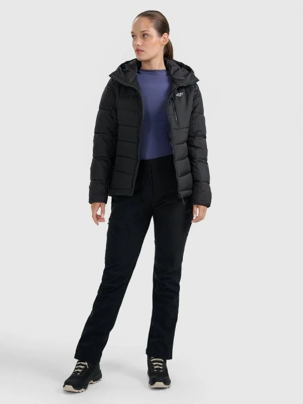 Jakne trekking për femra 4f, gri