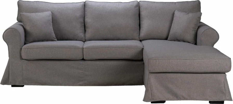 Këndare ASHLEY me mbulesë të heqshme, ngjyrë gri, 236x171x91