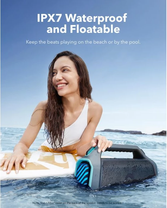 Altoparlant portativ Bluetooth Anker Soundcore BOOM 2 Plus 140W, IPX7, 20 orë, blu