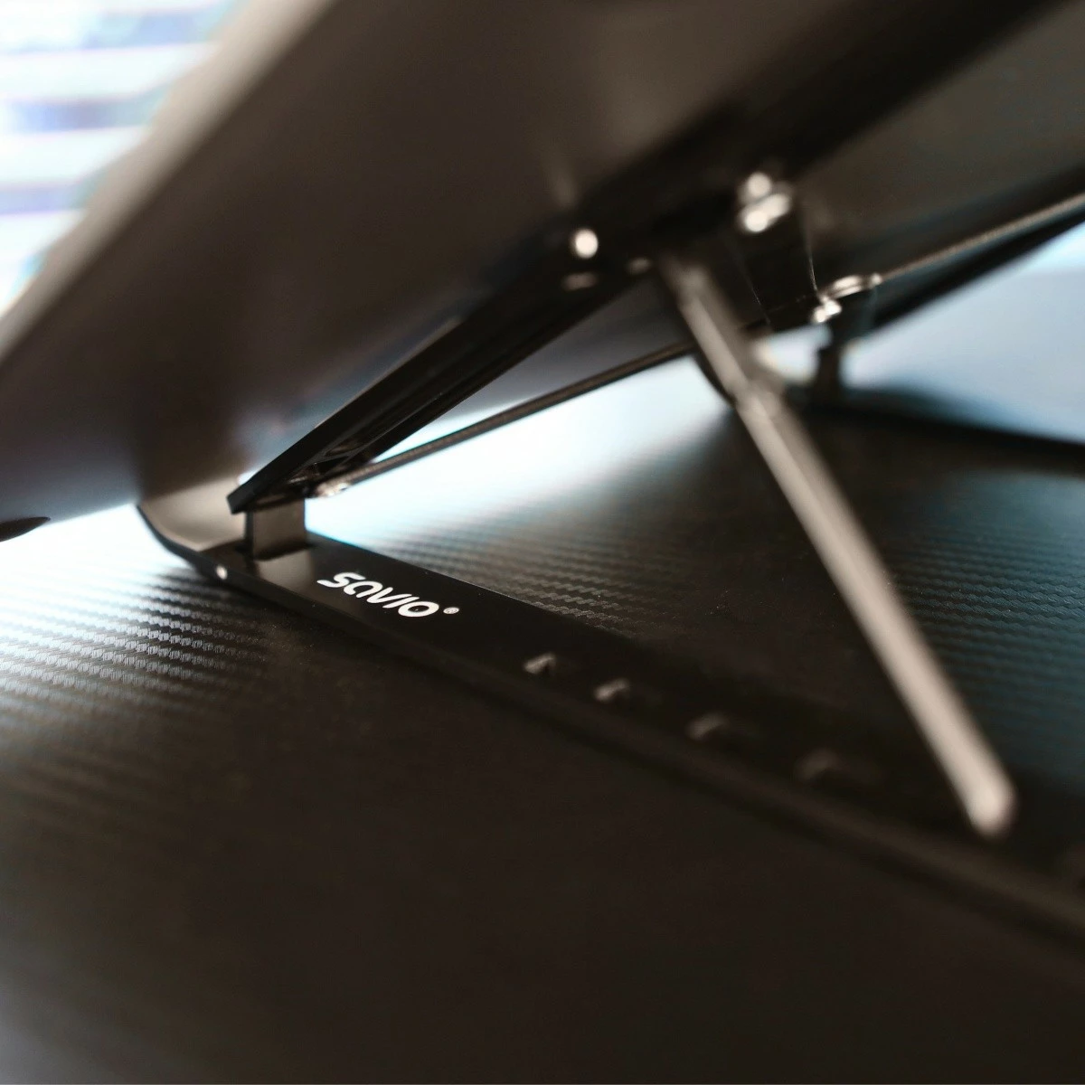 Mbajtës portativ për laptop/tablet Savio PB-05, alumini, i zi