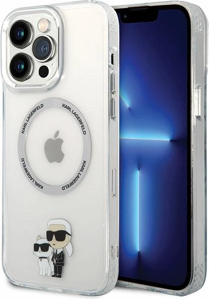 Mbështjellës Karl Lagerfeld KKLHMP13XHNKCIT për iPhone 13 Pro Max 6.7", transparent, MagSafe