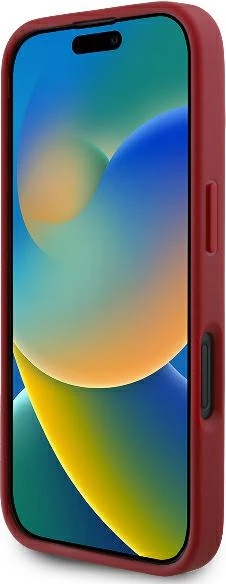 Mbështjellës Karl Lagerfeld Diagonal Quilted Script për iPhone 16, Kuq