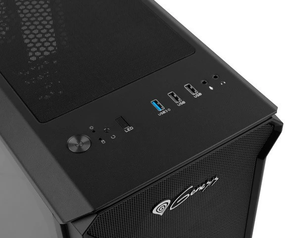 Kasë Genesis Irid 503 V2 Micro Tower me ARGB, USB 3.0, e zezë