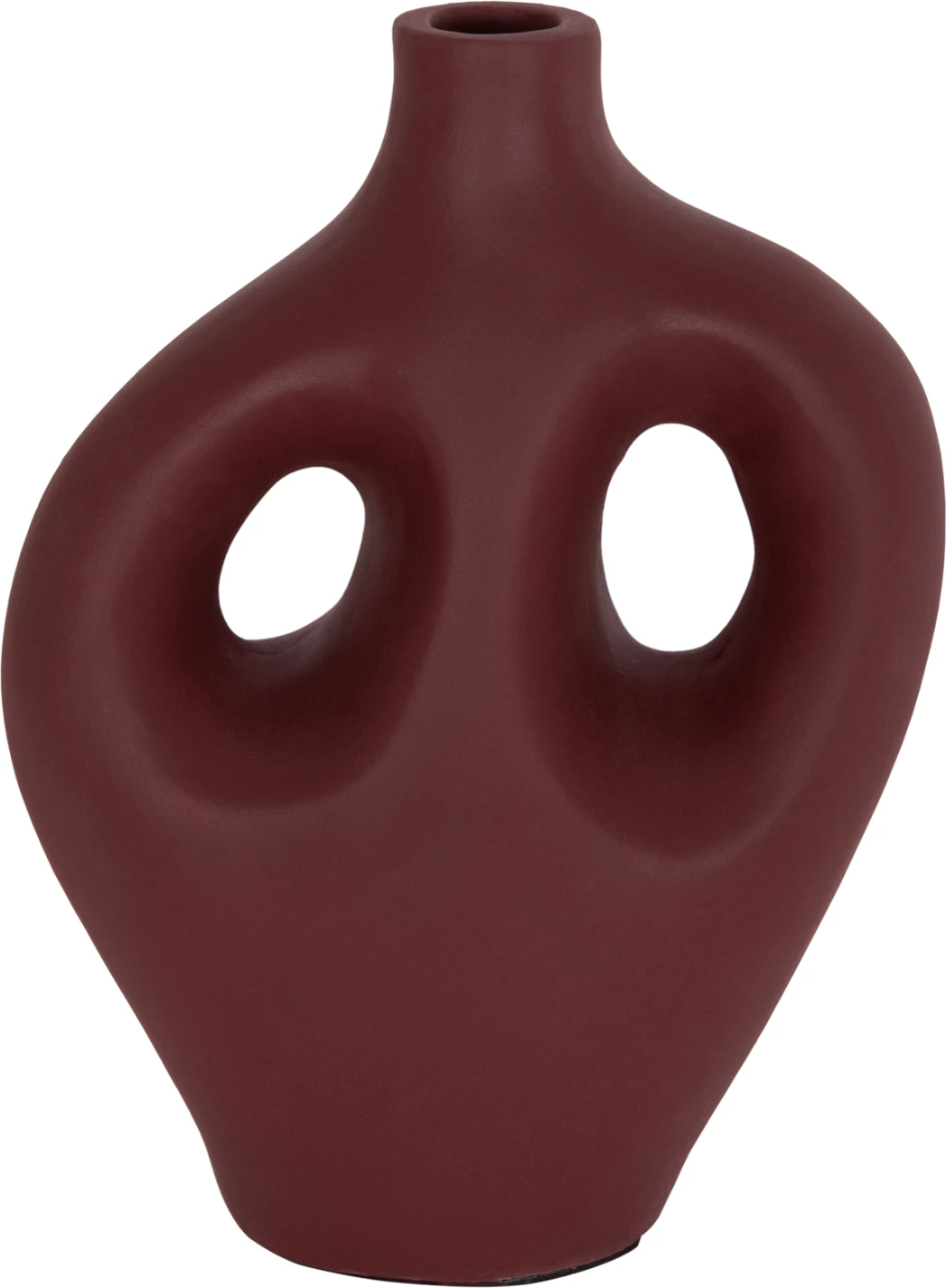 Vazo dekorative tavoline FLIKER, terrakotë, ngjyrë e kuqe e errët, FH4666.03L, 22.5x12x30cm