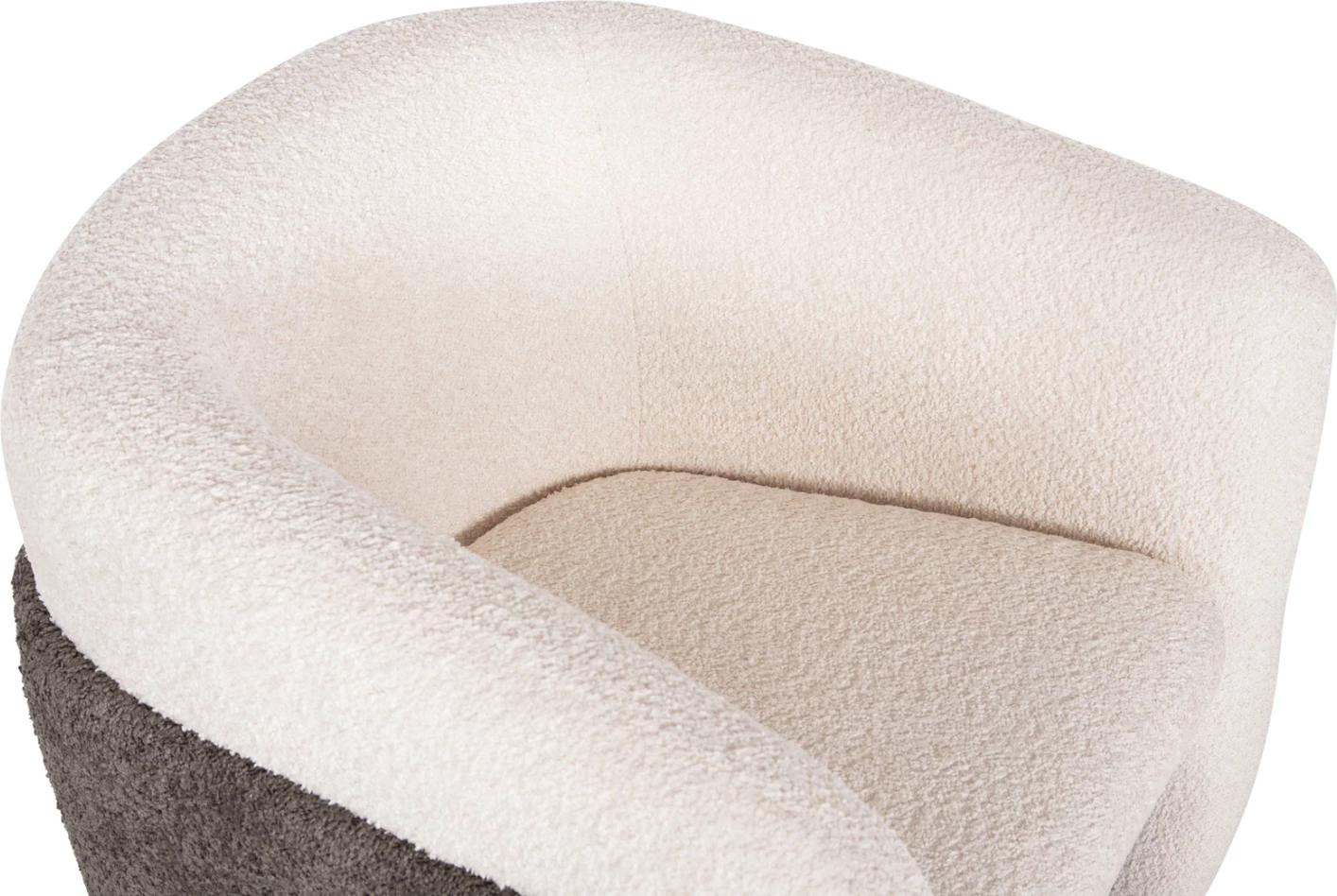 Fotelje DOPER, pëlhurë boucle, bardhë-gri, FH9590.06, 68x72x76 cm