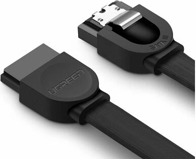 Kabllo SATA 3.0 UGREEN 30796 0.5 m konektor i sheshtë, e zezë, polybag