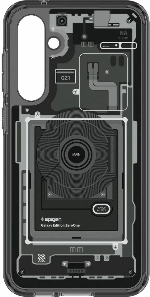 Mbështjellës Spigen Ultra Hybrid për Samsung Galaxy S23 FE, Zero One Pattern, Gri e errët