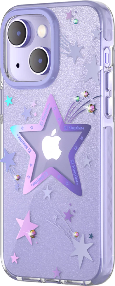 Mbështjellës Kingxbar Heart Star Series për iPhone 14 Plus, vjollcë star