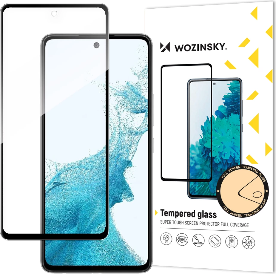 Xham i temperuar Wozinsky Super Tough Full Glue me kornizë, për Samsung Galaxy A53 5G, Zi