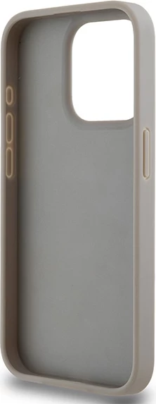 Mbështjellës DKNY Mono Stripe & Metal Logo për iPhone 15 Pro Max, bezhë