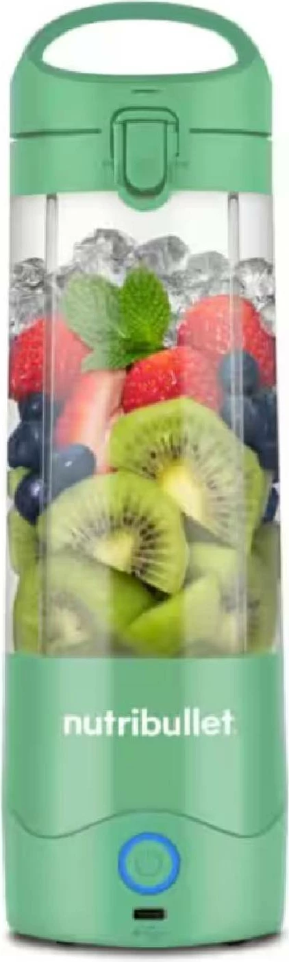 Blender portativ, NutriBullet, NBP003LG, 475 ml, bateri 2000 mAh, USB-C, jeshile e çelët
