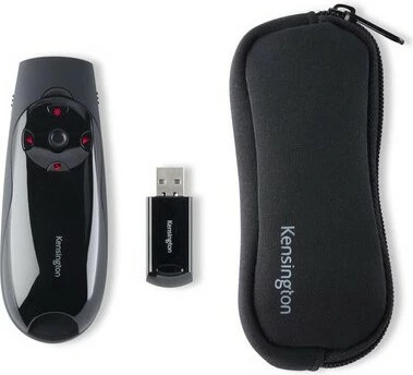 Prezenter wireless Kensington Presenter Expert, laser i kuq, kontroll kursor, RF, USB, 45 m, i zi