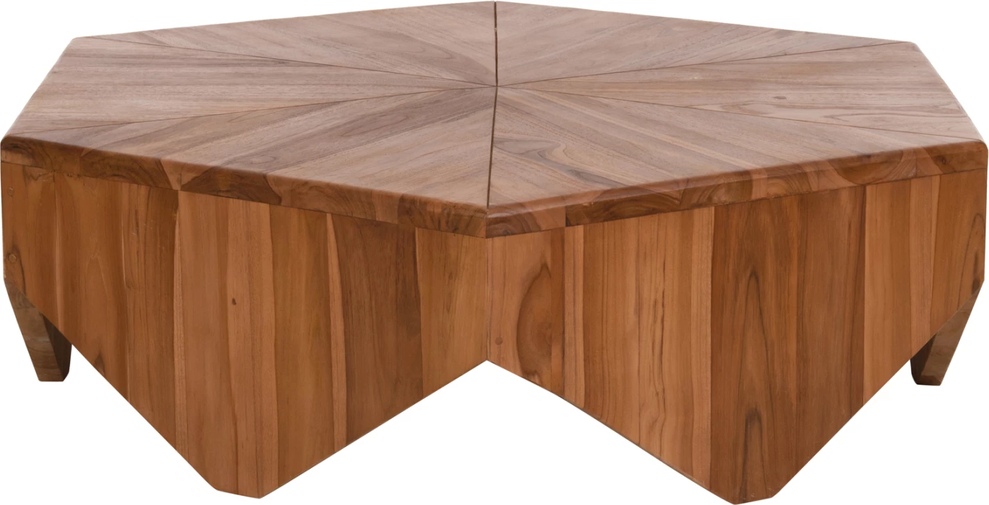 Tavolinë kafeje HEXAGON FH9790 dru tik natyral 114x99x34H cm