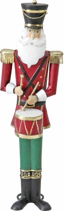 Dekoratë Krishtlindjesh FRED, ushtar prej metali, shumëngjyrëshe, 11x11x35cm