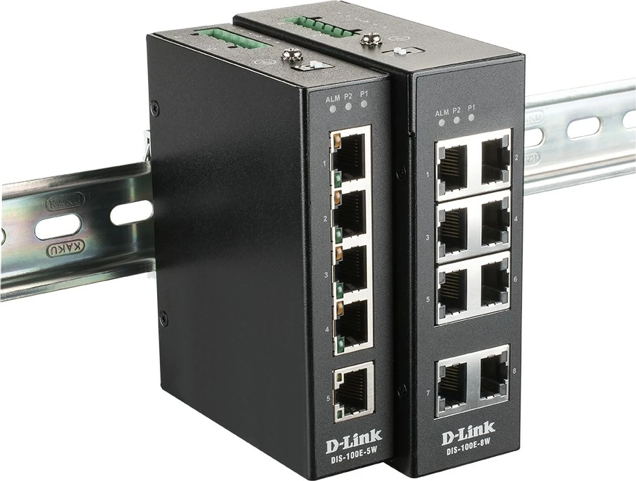 Switch D-Link DIS-100E-5W, 5 porta Fast Ethernet, unmanaged, industrial, i zi