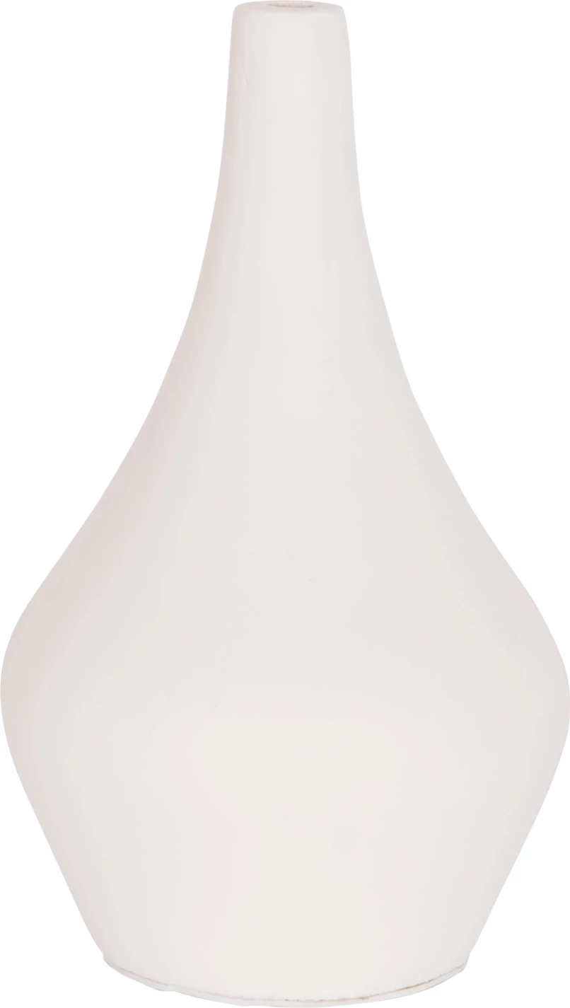 Vazo dekorative për tavolinë, terrakotë e bardhë, DENI FH4663.02S, 15x27cm