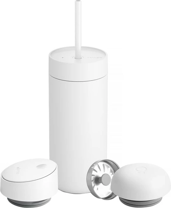 Set termus Fellow Carter + 3 kapakë, 473 ml, e bardhë mat