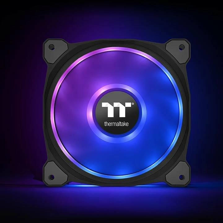 Ventilatorë RGB Thermaltake Riing Duo 12, 3 copë, 120mm, i zi