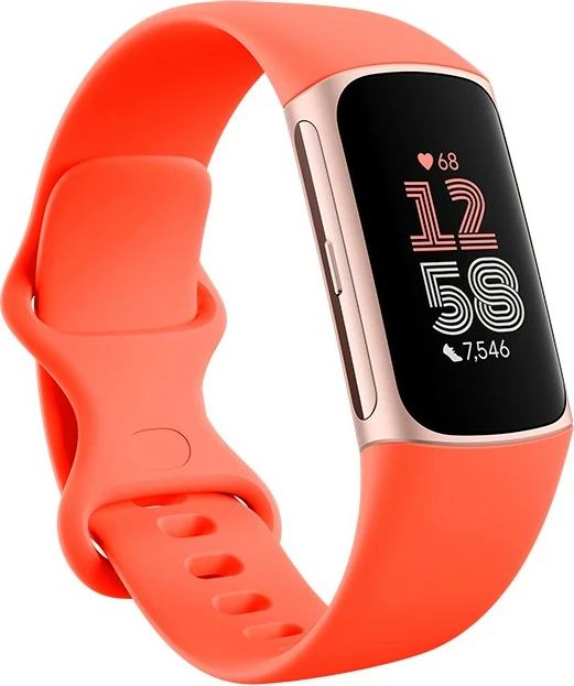 Smartwatch Fitbit Charge 6, AMOLED, GPS, NFC, 7 ditë bateri, coral
