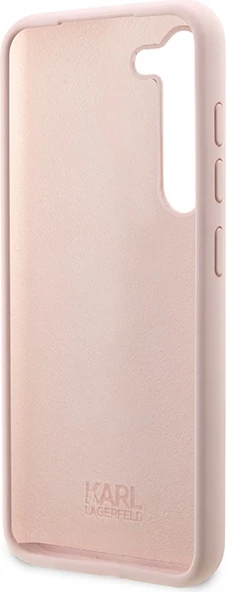 Mbështjellës Karl Lagerfeld Liquid Silicone Ikonik Choupette për Samsung Galaxy S23+, Rozë