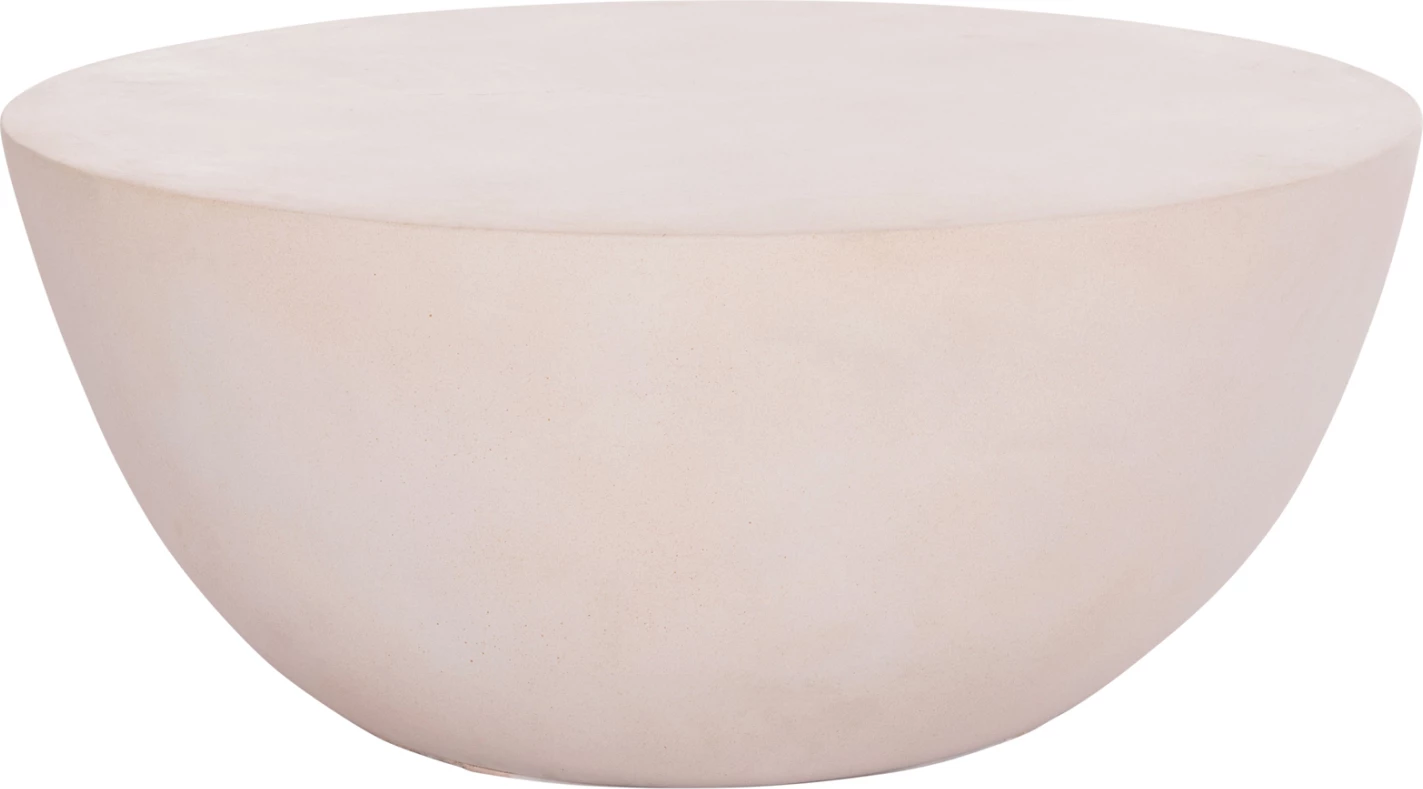 Tavolinë kafeje rrethore ALLAN, fibër-cement, bezhë e çelët, FH18162.02, 92x49cm