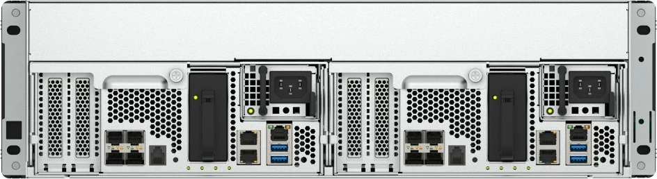 Server NAS, QNAP ES1686dc-R2-2142IT-96G, 16x 3.5" LFF SAS, 0 HDD, RAM Memorje 96GB, 4x 10GbE SFP+, Rack 3U
