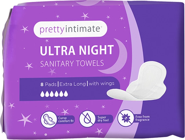 Pretty Intimate Ultra Night 8 Sanitary Towels