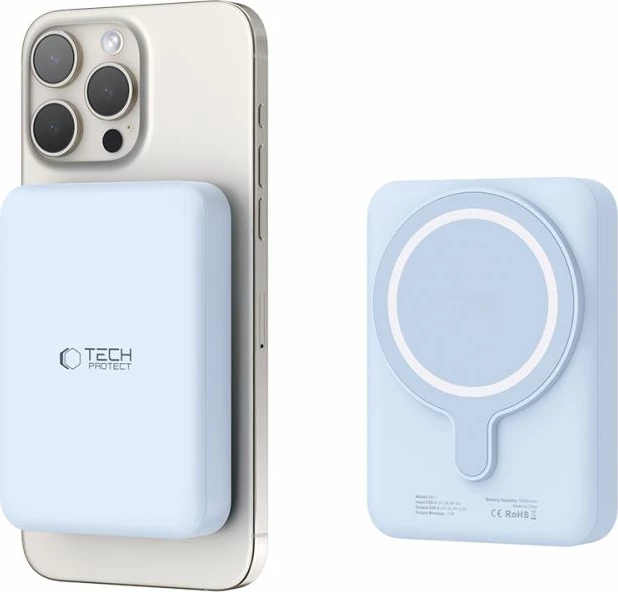 Powerbank Tech-Protect LifeMag PB11, 10000mAh, MagSafe, USB-C, kaltër