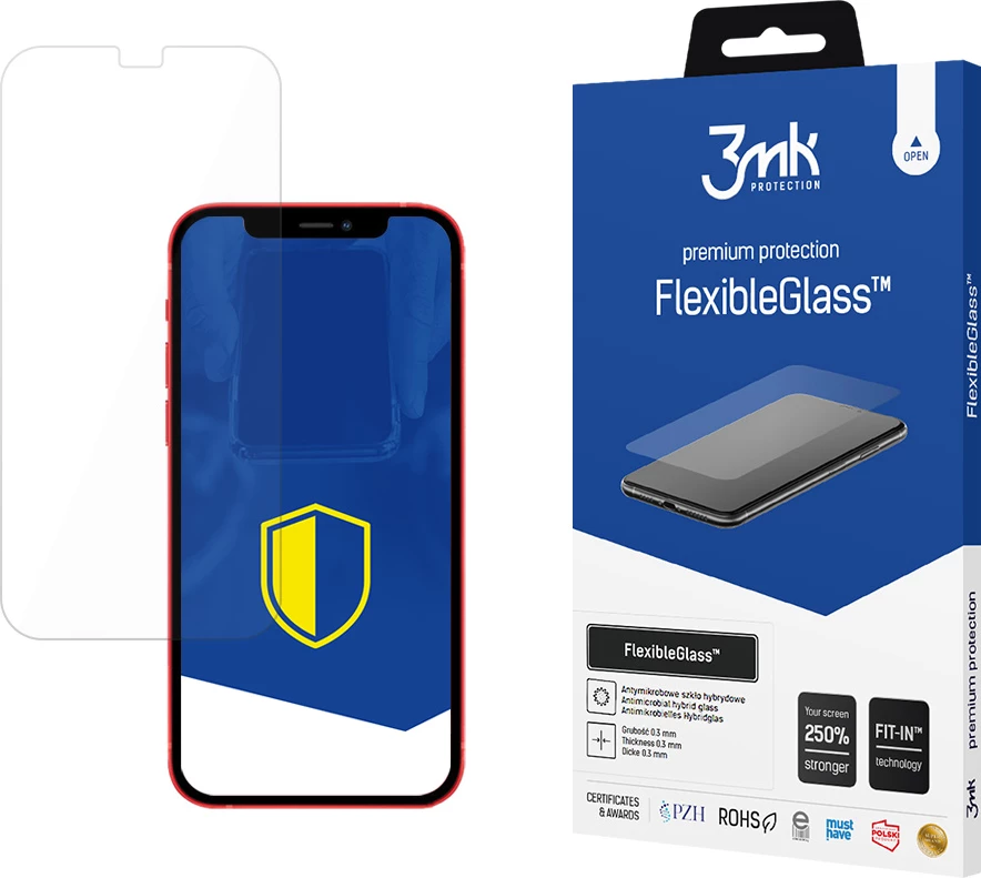 Mbështjellës xhami hibrid 3mk FlexibleGlass për iPhone 12 mini, Transparent