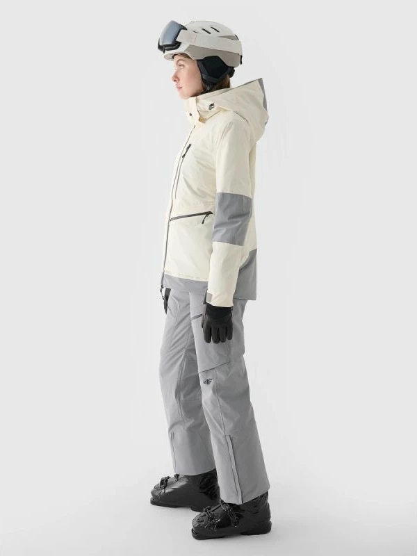 Jakne skijimi për femra 4F, e bardhë