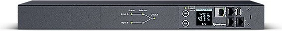 Kasë CyberPower PDU44005, Rack 1U, 16A, 2xC20, 12xC13, 2xC19, SNMP, e zezë